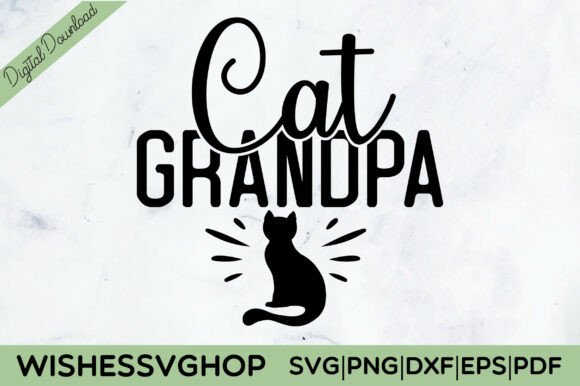 Cat Grandpa SVG PNG Review