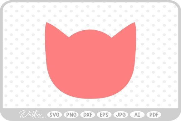 Cat Head Shape SVG PNG DXF