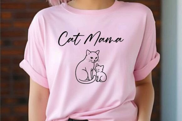 Cat Mama SVG T-shirt Design Sublimation