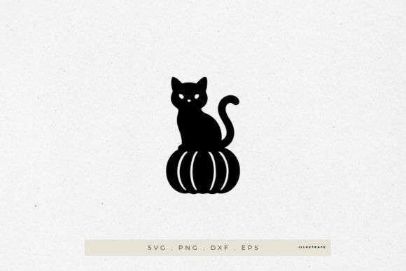 Cat on Pumpkin SVG
