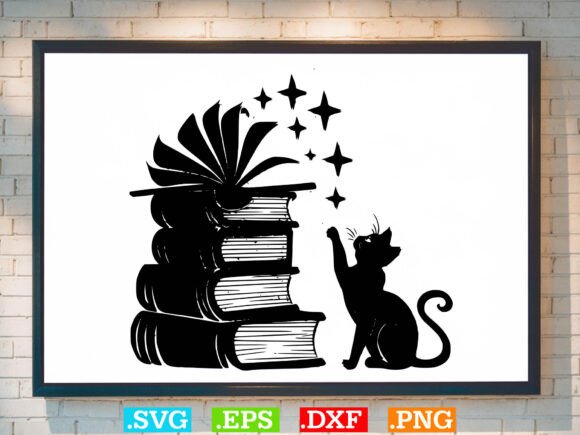 Cat Spell Book SVG, Witch SVG, Book Love