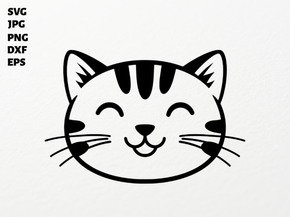Cute Cat Face SVG for Cricut Sublimation
