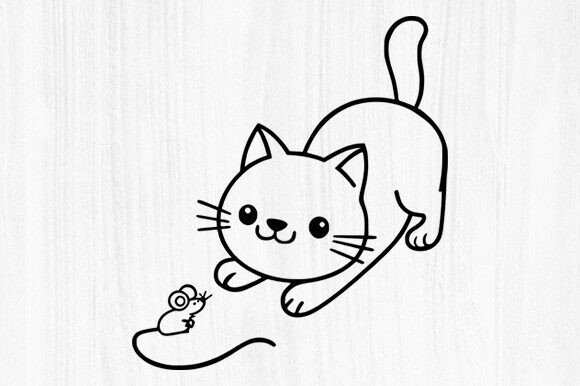 Cute Cat Outline SVG Review