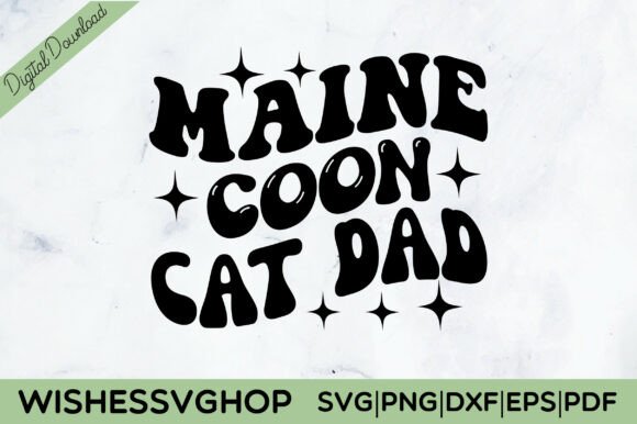 Maine Coon Cat Dad SVG PNG