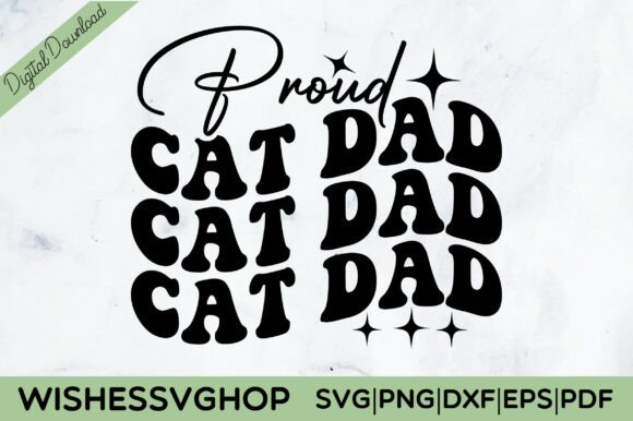 Proud Cat Dad SVG PNG